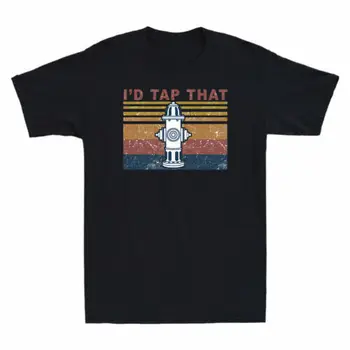 I'd Dokunun Bu T-Shirt Yangın Musluğu Komik Hediye İtfaiyeci erkek Tee Üst