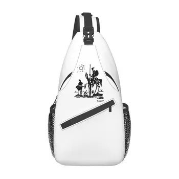 Rahat Pablo Picasso tek kollu çanta Seyahat Yürüyüş için erkek Don Kişot Göğüs Crossbody Sırt Çantası Omuz Sırt Çantası