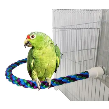 Dayanıklı Papağan Kafesi Hamak Salıncak Renkli Pamuk Salıncak Ayakta Malzemeleri