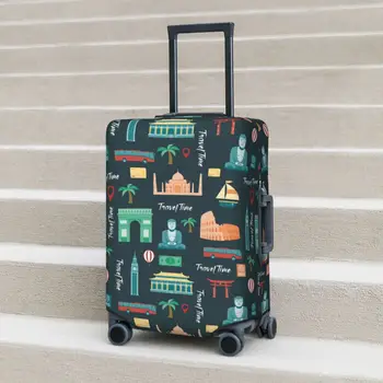 Seyahat Kompozisyon bavul kılıfı Ünlü Dünya Simgesel Pratik Iş Koruma Bagaj Malzemeleri Uçuş