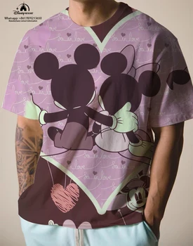 Sokak stili gençlik yakışıklı erkek üst Disney serisi gevşek açık olmalıdır promosyon erkek butik üst Mickey Minnie