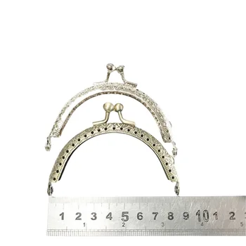 8.5 cm Metal Çanta Çerçeve Antika Öpücük Kolu Açık Toka Çanta Cüzdan Ağız Klipsi