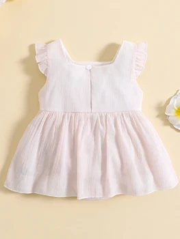 Prenses Bebek Bebek Kız Romper Elbise Dantel Çiçek Nakış Kolsuz Bodysuit Tulumlar Yenidoğan yaz giysileri