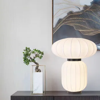 Ipek masa lambası Wabi-sabi Tarzı lamba Lamba Oturma Odası Yatak Odası için Yaratıcı süslemeleri mutfak yemek odası tasarımcı aydınlatma