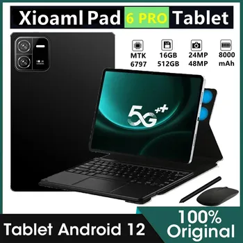 2023 Yeni Orijinal PAD 6 PRO Tablet 11 İnç Android13 16GB 512GB 8000mAh 5G Çift SIM Telefon Görüşmesi GPS Bluetooth WıFı WPS Tablet