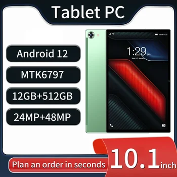 Sıcak Satış 2023 Gobal Sürüm Android Tablet PA13 10.1 İnç Android 12 Bluetooth 12GB 512GB Deca Çekirdek 24 + 48MP WPS + 5G WIFI Dizüstü Bilgisayar