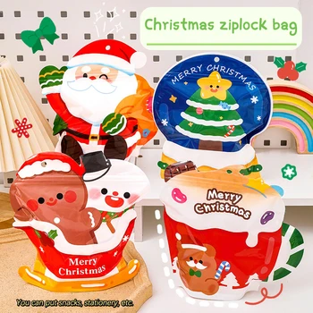 Yılbaşı Hediyeleri Mühür Ambalaj Çanta Karikatür Stereoskopik hediye çantası Noel Aperatif Santa Şeker Çocuk Mevcut Dekorasyon Torbalar